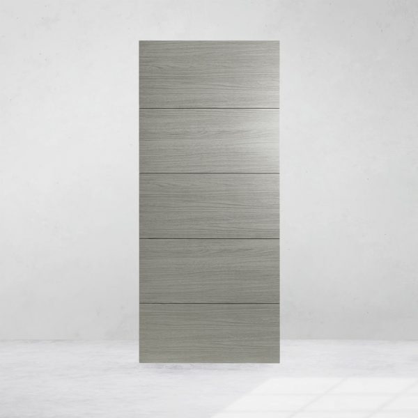 Puerta Premium gris 4 lineas